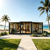 Maison préfabriquée hôtelière 20ft 30ft 40ft, mini-maison modulaire pliable, 2 ou 3 chambres, maison conteneur de luxe préfabriquée extensible