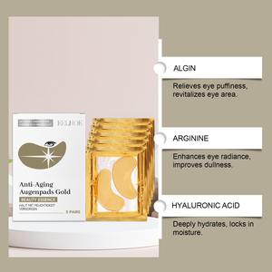 Masque pour les yeux en or pur 24 carats, 5 pièces, étiquette privée OEM, hydratant naturel, éclaircissant, raffermissant, anti-cernes - Product Image 5