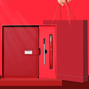 Coffrets Cadeaux de Luxe Personnalisés A5 Carnet de Notes en Cuir pour Hommes avec Logo Personnalisé Cadeau d'Affaires Carnet à Boucle avec Stylo - Product Image 5