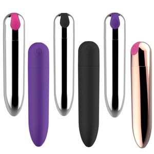 USB قابلة لإعادة الشحن مصغرة 10 سرعات الفضة رصاصة هزاز لاسلكي لعبة الجنس للنساء - Product Image 1