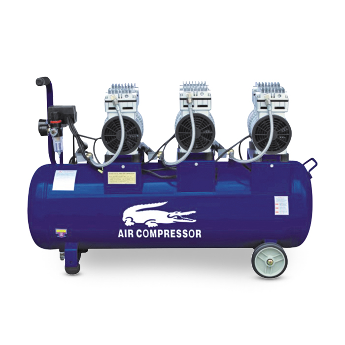 Электрический бесшумный стоматологический безмасляный воздушный компрессор 2,5hp 100l