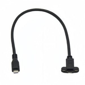 Micro <b>Usb</b> Male To Female Extension <b>Cable</b> With Screw Holes For Mounting Data <b>Cable</b> V8 Shielded - Product Image 3