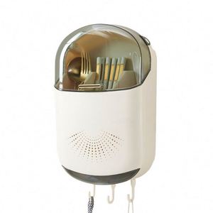 Multifunctional Tableware <b>Storage</b> Plastic Large Capacity Chopsticks <b>Storage</b> Box <b>Wall</b> <b>Hanging</b> Kitchen Chopsticks Holder - Product Image 1