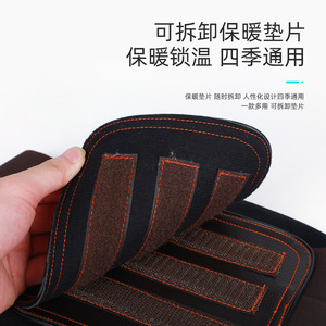 Lumbar Support Belt <b>Black</b> Leather <b>Wrap</b> Around For Adult Fitness And Body Shaping With Steel Plate Fixation - Product Image 4