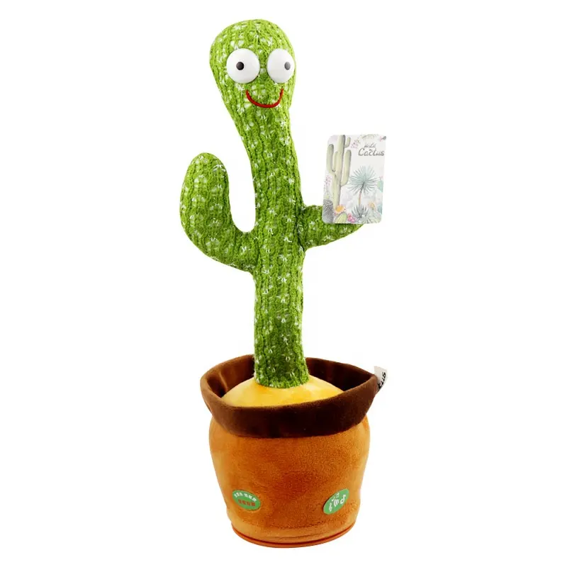 Dancing Cactus Toy 120 Songs Singing Talking Record Repeating What You say Electric Cactus