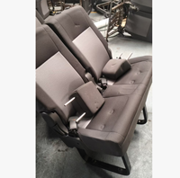 Sièges de voiture de luxe en cuir YLD Hiace avant/moyen/arrière sans appuie-tête, étanches, pour fourgonnette compacte à toit bas, pièces automobiles