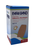 Bandages adhésifs en tissu flexible et durable à 4 ailettes pour les blessures au coude et au genou 7676-FP