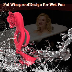 Anello Vibrante per Pene Rose con Doppi Motori e 9 Vibrazioni, Giocattolo Sessuale per Adulti e Coppie - Product Image 4