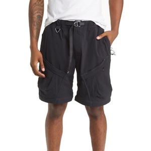 กางเกงผู้ชายแบบสั่งตัด ผ้าไนลอน ทรงหลวม มีกระเป๋าหลายช่อง กางเกงคาร์โก้ ขาสั้นถอดได้ระดับเข่า พร้อมเข็มขัด - Product Image 3