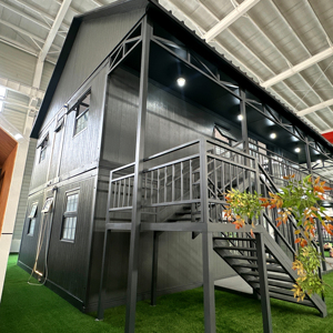 Maison conteneur extensible à 2 étages avec escaliers intérieurs et extérieurs, murs extérieurs et décoration intérieure personnalisés, maison <span class=keywords><strong>mobile</strong></span> - Product Image 2
