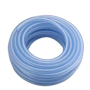制造商涤纶纱线编织柔性PVC纤维增强软管管道
