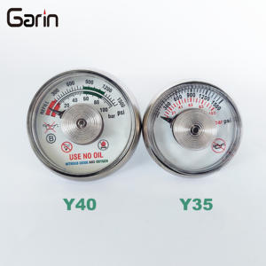<span class=keywords><strong>1500PSI</strong></span> 103BAR Dial 35 mm NPT 1/8 manômetro de latão niquelado para cilindro de gás - Product Image 6