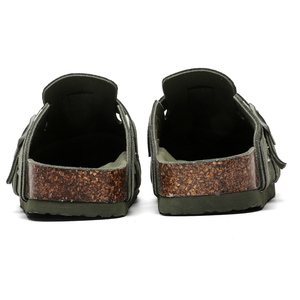 <span class=keywords><strong>Ciabatte</strong></span> Unisex in Pelle Scamosciata con Punta Chiusa e Suola in Sughero, Leggere, Fodera in Vera Pelle, Antiscivolo, Produzione all'Ingrosso Personalizzata - Product Image 5