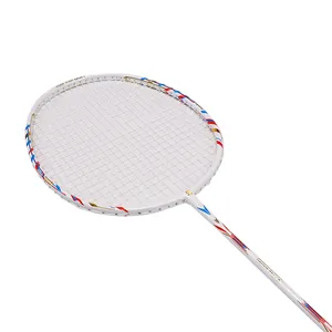 Kunden spezifische Spannung Voll carbon Badminton Schlägers chläger für Outdoor-Sportarten