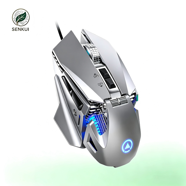 OEM G10 Right-Handed High DPI 7200 Wired Gaming Mouse Black/Silver 7D Buttons USB Programmable PC Laptop Mouse