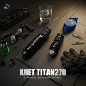 XNET Titan 270 2400mAh <span class=keywords><strong>5</strong></span>.0/4.0mm İnme fırçasız Motor profesyonel doğrudan sürücü kablosuz dövme kalemi makine vücut sanatı için - Product Image 1