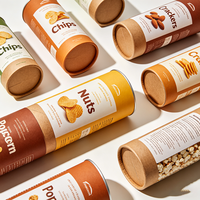 Boîte cylindrique personnalisée en papier kraft écologique pour café/thé en vrac, avec design, pour emballage alimentaire