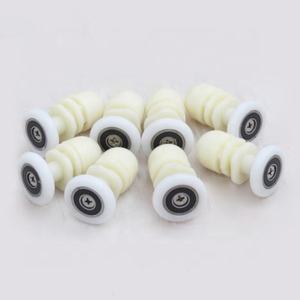 En plastique Blanc Verre <span class=keywords><strong>Roulettes</strong></span> de <span class=keywords><strong>Douche</strong></span> Portes Coulissantes Rouleaux - Product Image 1