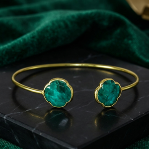Bracelets en laiton faits à la main avec pierres précieuses turquoise, style ethnique, mode enfantine, bohème - Product Image 3