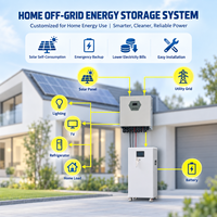 Achetez un système d'énergie solaire complet pour usage domestique 5KW 10KW, système d'énergie solaire hybride complet, système de stockage de batterie au lithium 10KWH