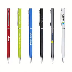 <b>Retractable</b> Metal Ballpoint <b>Pens</b> Office School Promotional Rolling Ball <b>Pens</b> with Custom Logo Multi-color Black Ink - Product Image 5