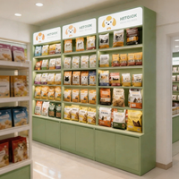 Vitrine d'exposition durable pour animaux de compagnie, présentoir pour aliments pour chats et chiens, armoire murale pour animalerie, vitrine de boutique