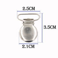 Clip porte-jarretelle à tête ronde en métal Clip de sangle de vêtement de chaîne de sucette pour accessoires de jupe et de sangle