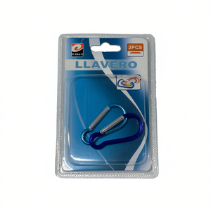 Moschettoni Portachiavi 6 #   Accessorio portachiavi blu da 2 pezzi per uso esterno - Product Image 3