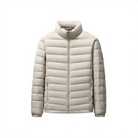 Veste d'hiver matelassée pour homme, grande taille, à capuche, légère, imperméable, coupe-vent, isolée en duvet d'oie, fabricant OEM, logo personnalisé