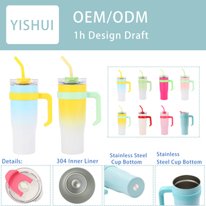 Taza de café con <span class=keywords><strong>vaso</strong></span> de viaje de doble pared de 40oz de acero inoxidable aislado con tapa de plástico para mantener el frío portavasos ecológico - Product Image 3