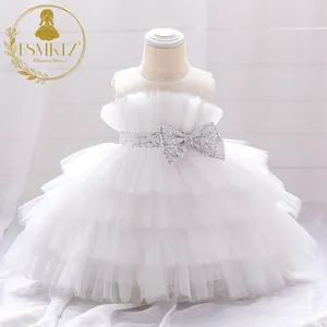 FSMKTZ Kids Pearl Ball Gown Wedding Dresses Children Party Frock For Girls Kids Dresses For Girls Party
