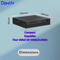 Boîtier d'ordinateur Mini-ITX personnalisé K03, mini-ordinateur vertical mince HTPC, boîtier de PC de bureau SFF, panneau latéral en métal et plastique avec fenêtre