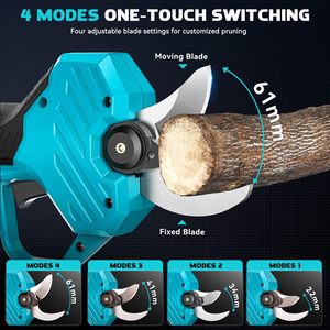 Sécateur électrique sans fil 20V professionnel, batterie lithium, <span class=keywords><strong>pour</strong></span> arbres de jardin, lames en acier SK5, avec poignée en caoutchouc TPR - Product Image 3