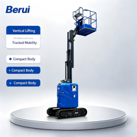 Plateforme élévatrice mobile électrique sur chenilles en acier Berui AMWP9C 7100, hauteur de plateforme max. 9m, conception sur chenilles pour travaux en milieu difficiles
