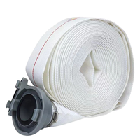 Pipa air fleksibel pemadam kebakaran, pipa air PVC/poliester 2.5 inci x 30m dengan kopling cepat, peralatan & Aksesori untuk kebakaran Kelas A/B