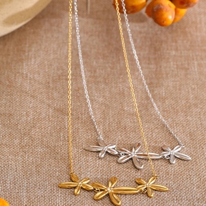 Collar con Colgante de Flor de Circonio y Acero Inoxidable XY 120, Estilo Moderno Primavera-Verano <span class=keywords><strong>2026</strong></span>, Joyería Exquisita - Product Image 5