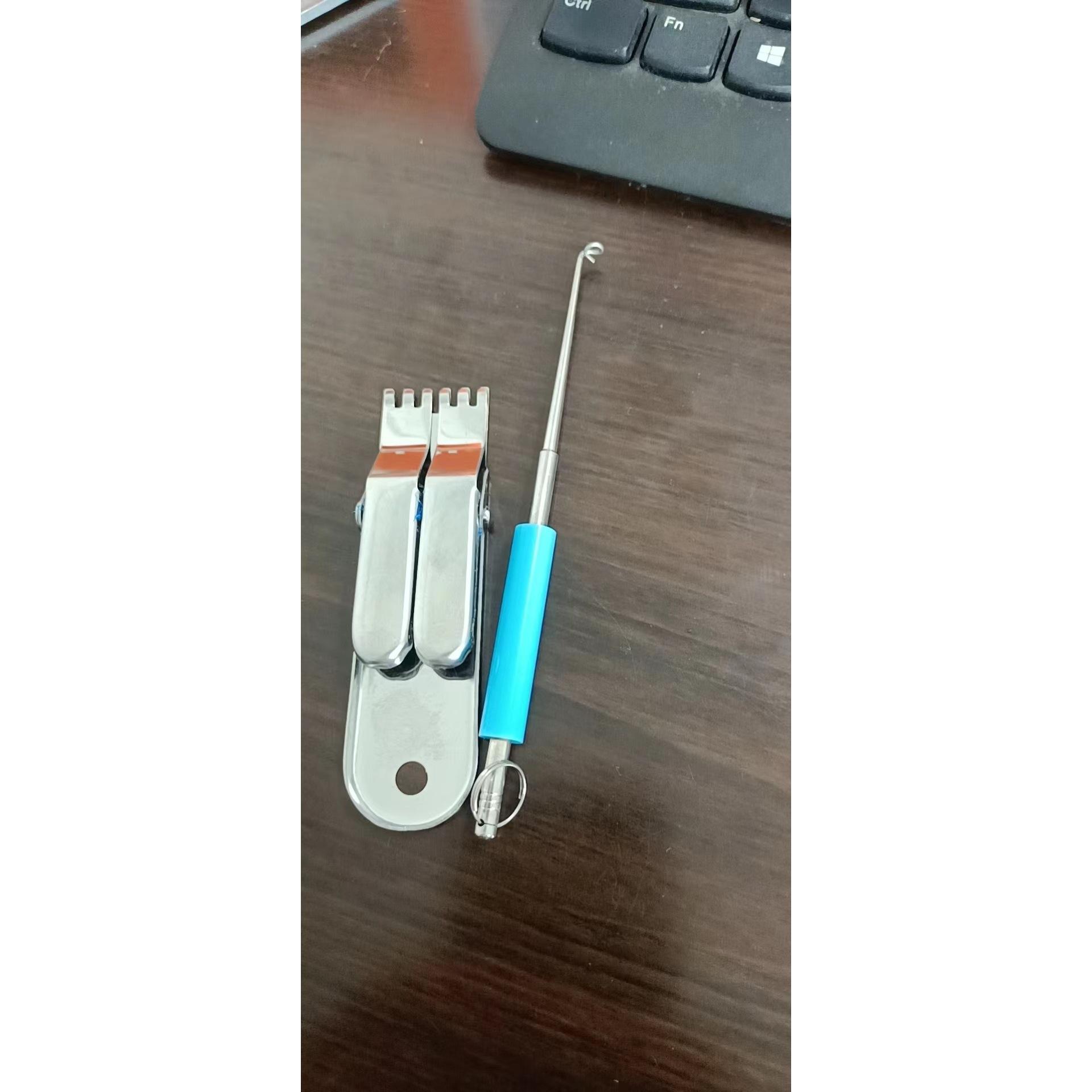 คลิปหนีบไส้เดือน ตะขอสแตนเลสสำหรับถอด