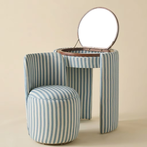 Tocador moderno con tapa abatible para espacios pequeños, con silla, espejo y mesa de maquillaje rosa, mueble de <span class=keywords><strong>dormitorio</strong></span>, venta al por mayor. - Product Image 3