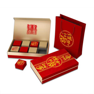 Emballage de boîte à gâteaux de lune personnalisé de qualité alimentaire de luxe avec ruban Conception d'emballage Emballage de boîte à gâteaux de lune de qualité alimentaire <span class=keywords><strong>L</strong></span> - Product Image 3