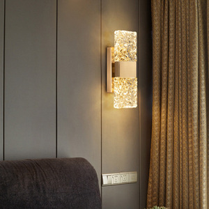 北欧クリエイティブデコレーションインテリアウォールランプクリスタル屋内金属高級LEDウォールコンスランプライト - Product Image 2