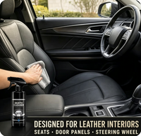 Nettoyant Cuir pour Intérieur de Voiture, Nettoyant Sièges, Éliminateur de Taches Tenaces sur Cuir, Formule Naturelle Agrumes, Détail et Entretien