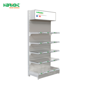 Highbright Customizable Durable Metal <strong>Double</strong>-<strong>Sided</strong> Heavy Duty Gondola <strong>Shelving</strong> for Supermarket Grocery Display Stand - Product Image 3