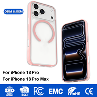 Fabricant d'étuis de téléphone OEM, étui de téléphone hybride magnétique TPU+PC, transparent mat pour iPhone 15 16 17 18 Pro Max