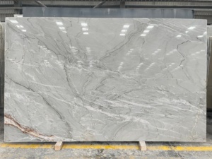 Encimeras de Cocina y Muebles de Baño de Cuarcita Mont Blanc Pulida, Moderna, Ecológica, con Acabado Suave Nuage Majestic, para Paredes Decorativas - Product Image 2