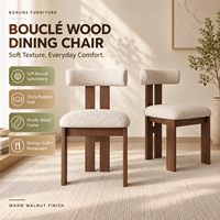 Chaise de salle à manger moderne en bois massif de style nordique, portable, imperméable et stable pour utilisation en restaurant