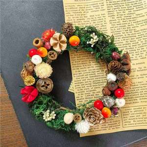 Couronne en rotin - Base en rotin en gros, personnalisation sur mesure de fleurs et plantes séchées préservées avec arrangements floraux personnalisables pour la décoration de fêtes et de la maison - Product Image 5