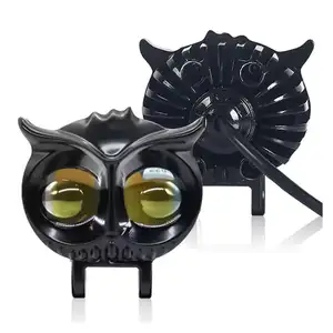 Car accessories strobe 3000k 6000k switch freely led motorcycle lighting system mini driving aluminum owl headlight reflector