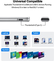 Estación de acoplamiento 18 en 1 USB C con Thunderbolt 4 DP 8K VGA RJ45 PD Data SD/TF 3,5 MM USB para portátiles y más dispositivos