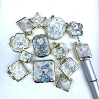 Perles acryliques en vrac de haute qualité, imprimées avec des personnages de dessins animés SP Crybaby Nan-cy, crâne de panda, pour sangle de téléphone, vente en gros