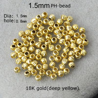 Perles en or 18 carats Au750 en gros pour la fabrication de bijoux